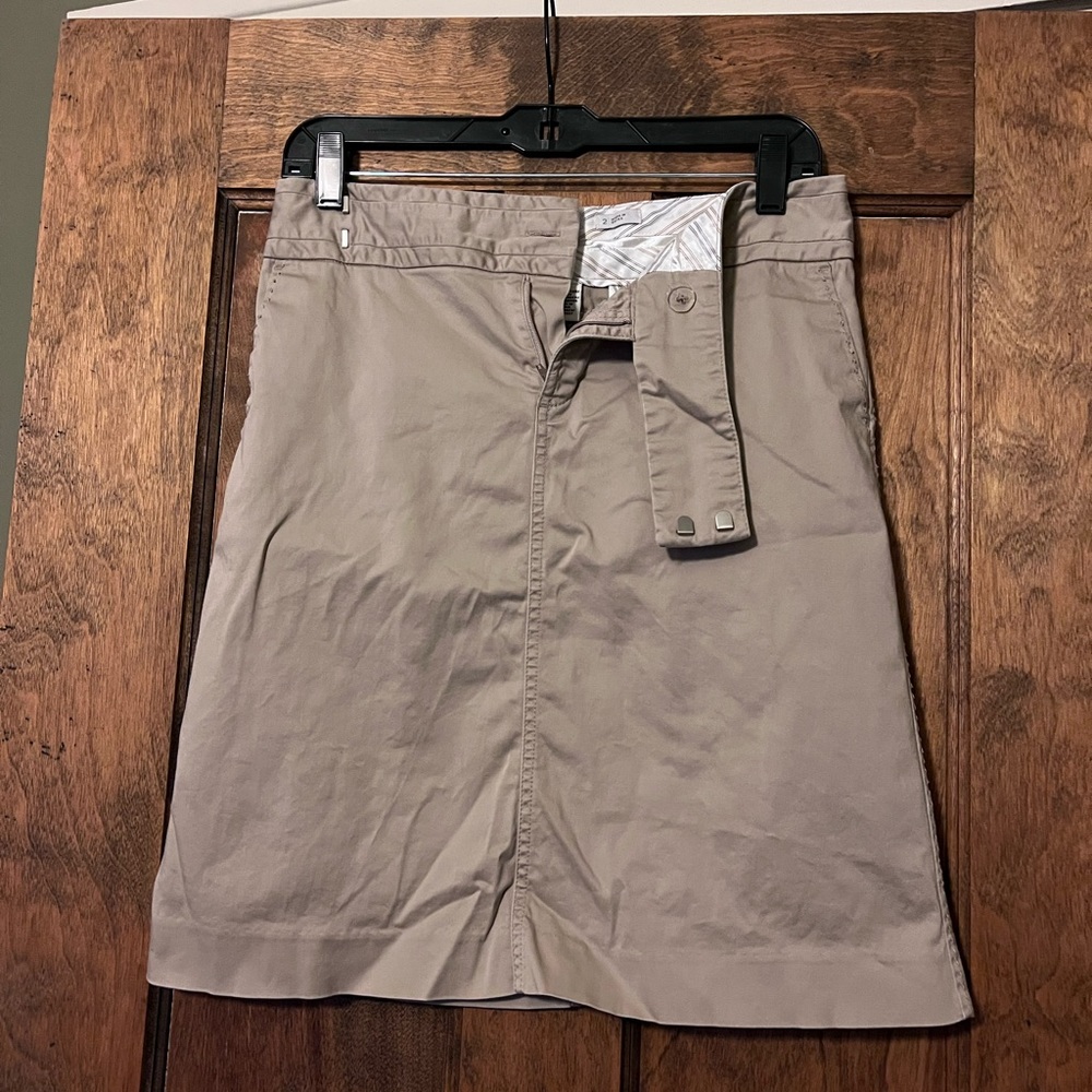 Tan knee length skirt from Old Navy